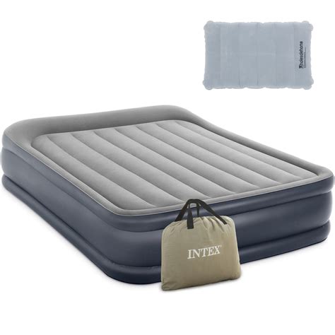 intex airbed with built in pump queen|intex queen air mattress dimensions.